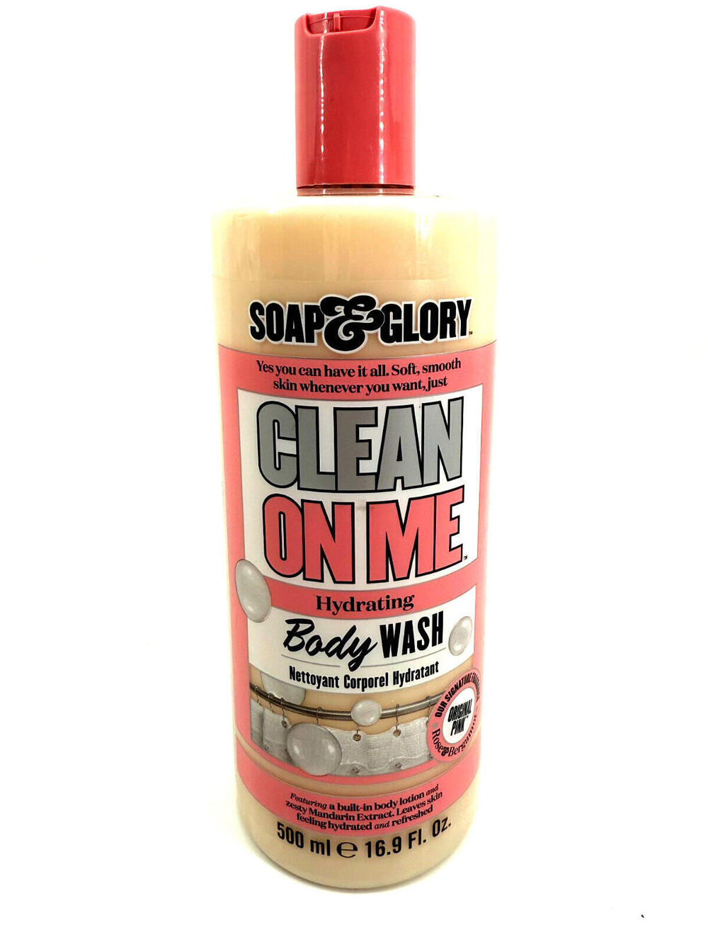 New Soap & Glory Original Pink “Clean On Me” Hydrating Body Wash 16.9oz
